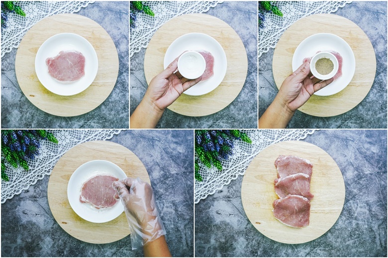 deep fried pork with curry sauce and scrambled eggs 23