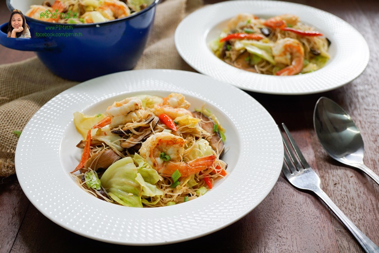 fried rice vermicelli with shrimp and garlic sauce 31