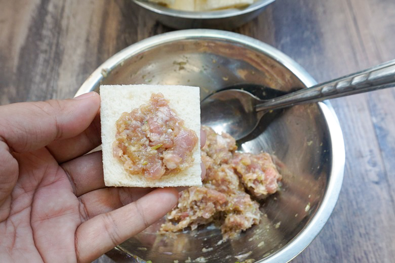 no fried bread with minced pork spread 15